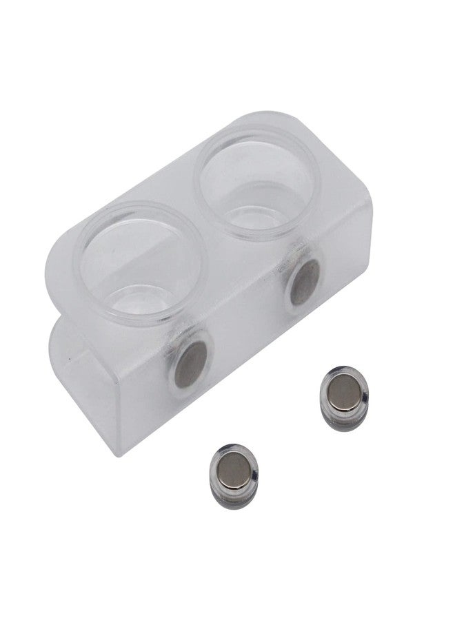 Abustle pig Magnetic Reptile Feeding Cups, Acrylic Gecko Feeding Ledge with 10 pcs Food Cups,Reptile Food and Water Dish Bowl for Geckos,Chameleon,Corn Snake,Iguana (F-2) - Image 2